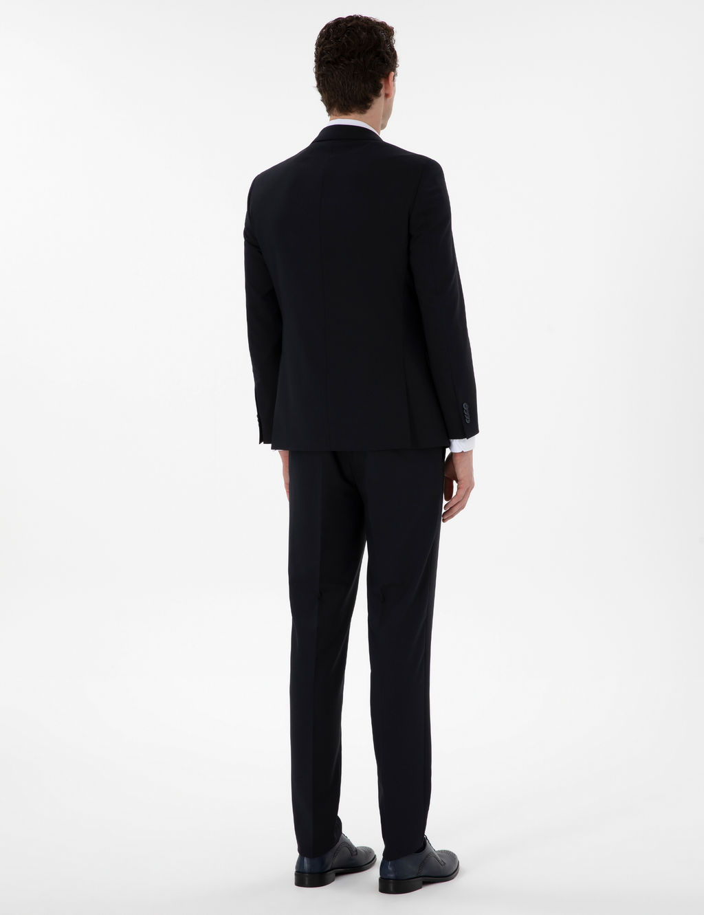 Lacivert Extra Slim Fit Yelekli Tak_m Elbise