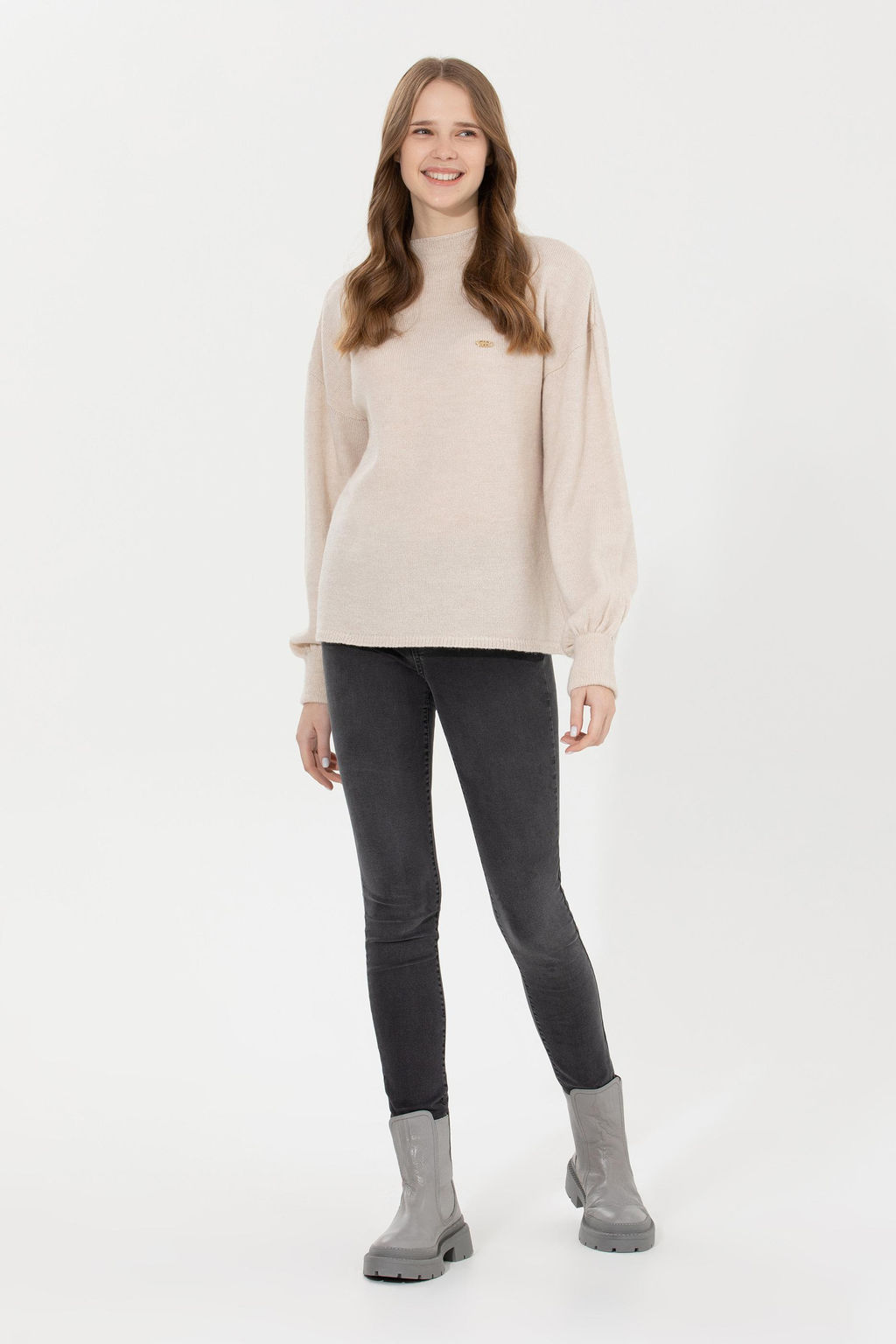 U. S. Polo Assn Женская кремовая водолазка с воротником - U.s. polo assn фото 4