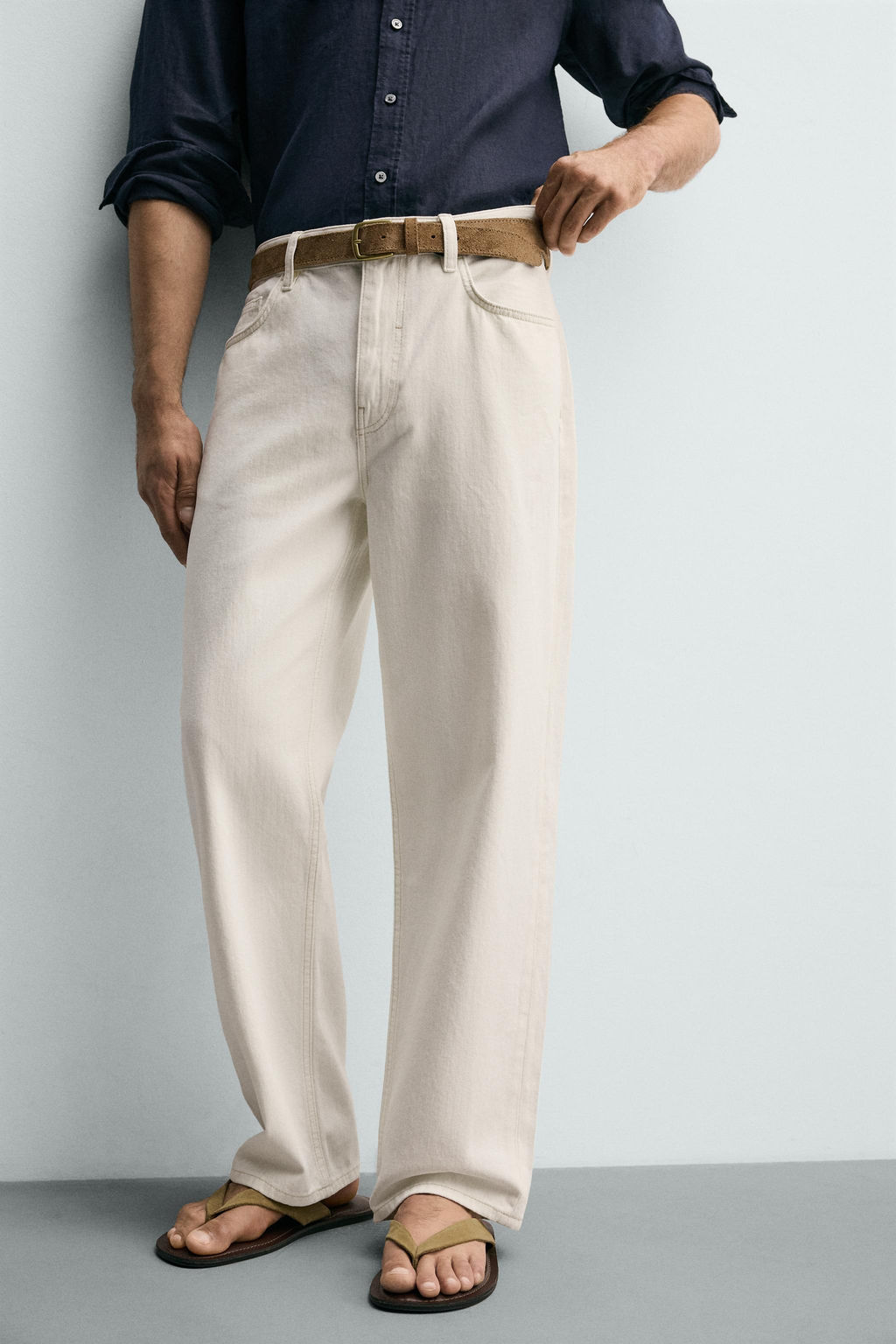 JEANS STRAIGHT FIT / Blanco roto
