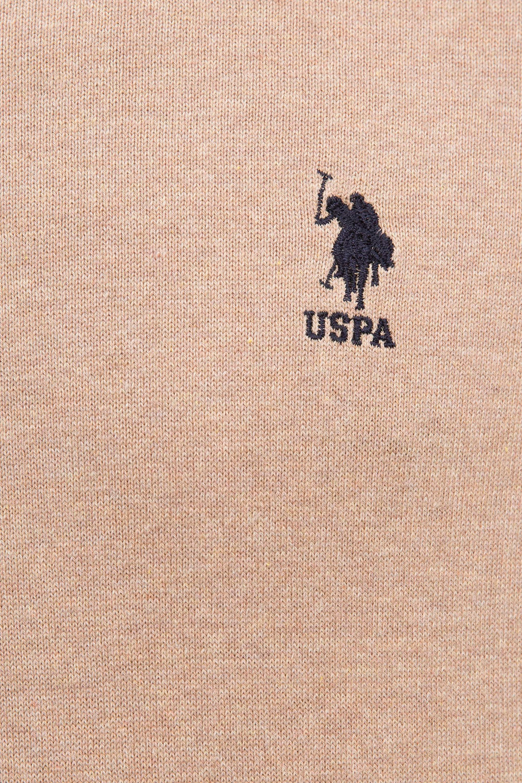 U. S. Polo Assn / Мужской трикотажный свитер с круглым вырезом цвета верблюжьей шерсти Basic - U.s. polo assn фото 10