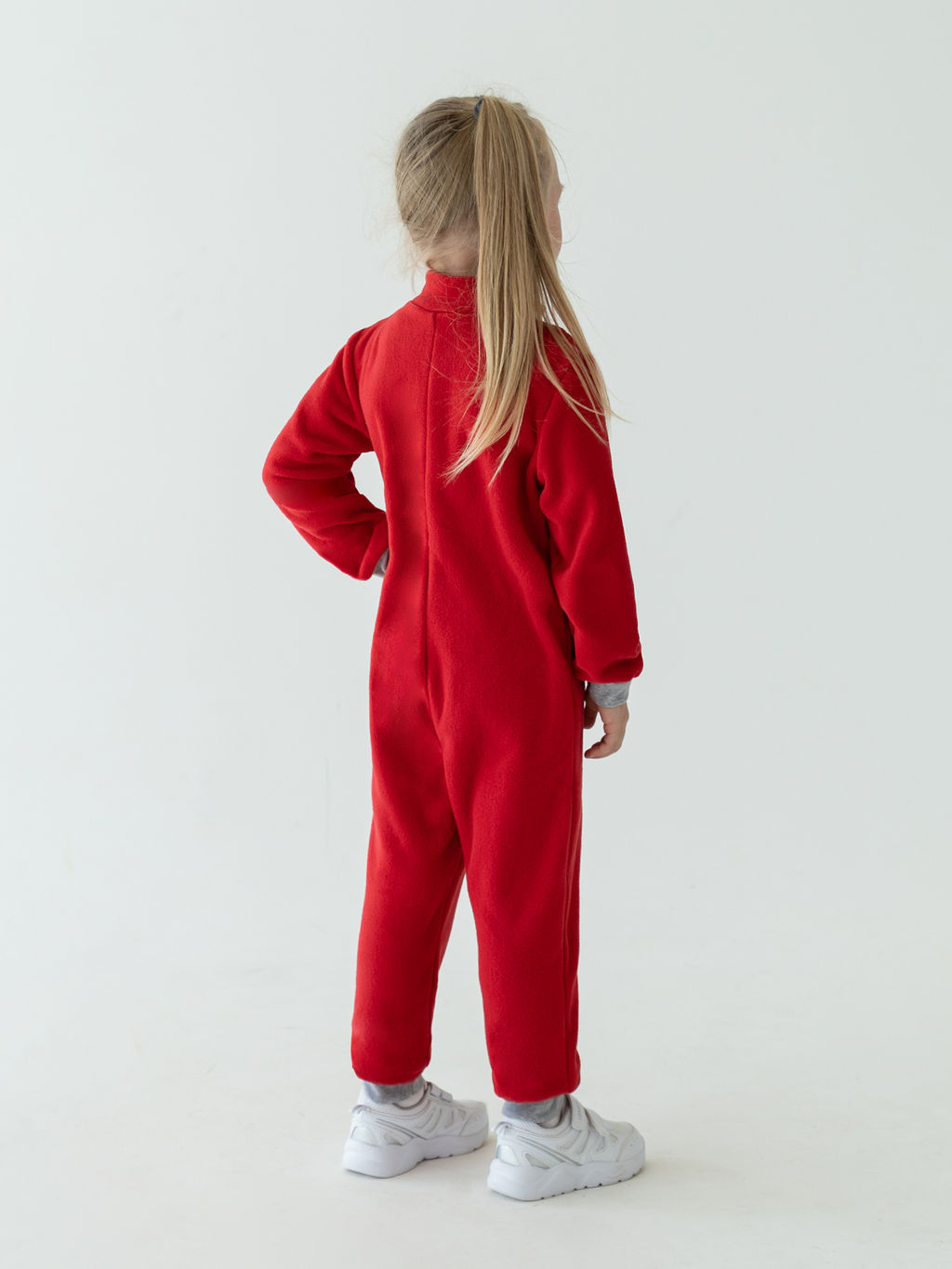 Комбинезон детский флисовый красный 279г(ш) (80, 52)