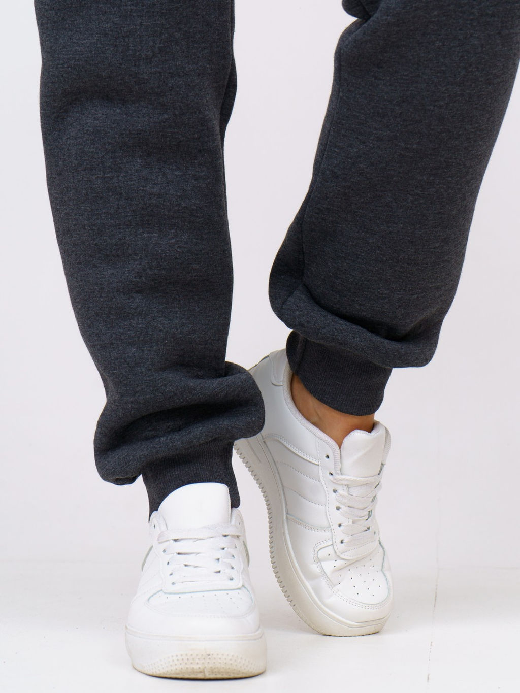 Брюки женские футер 3-х нитка антрацит/меланж