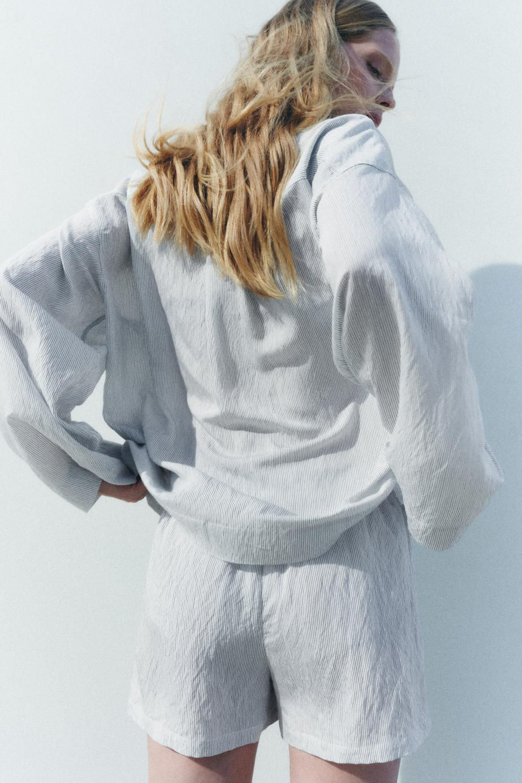 STRIPED OVERSIZE SHIRT - Zara фото 6