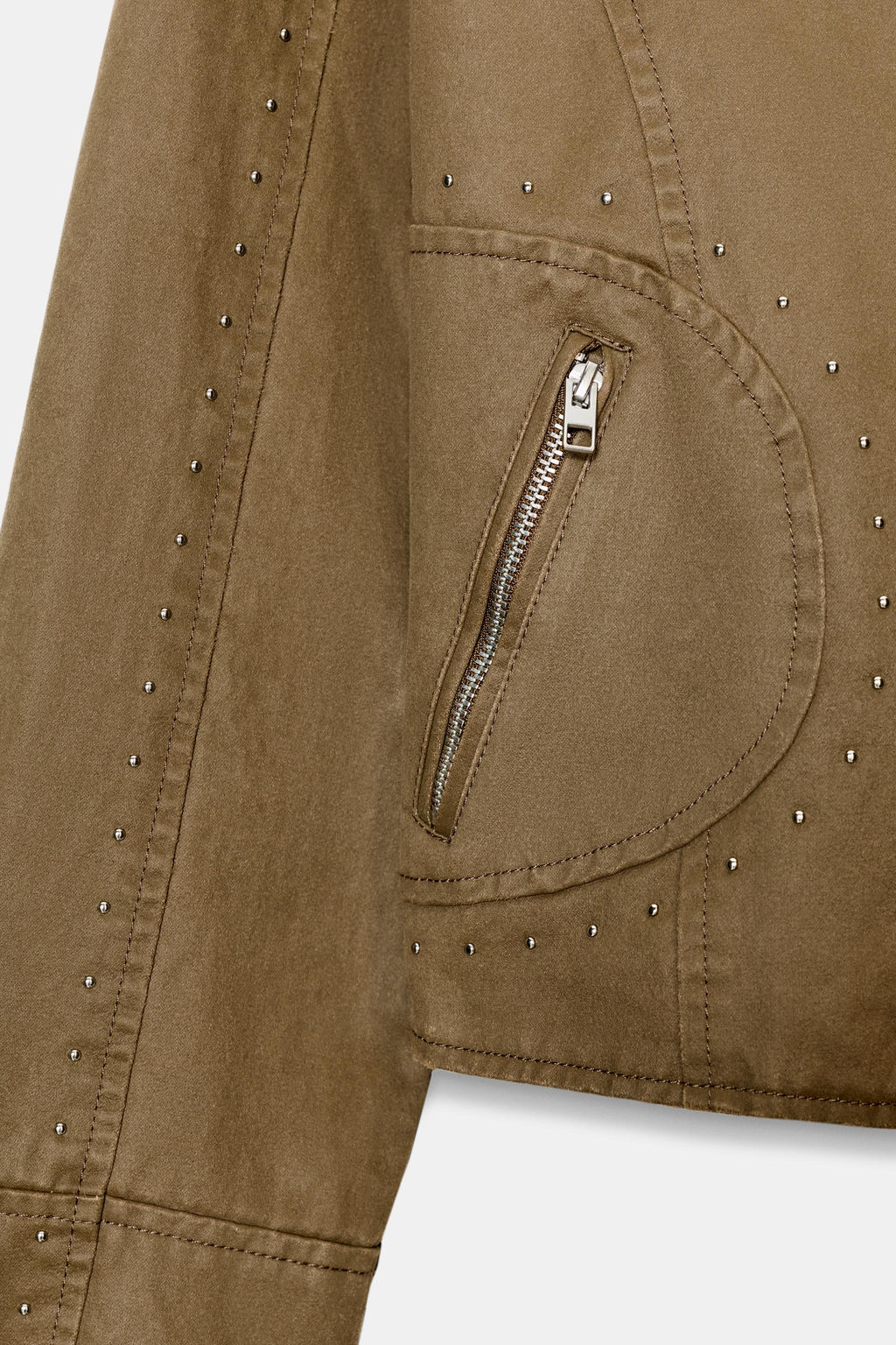 WASHED EFFECT STUDDED JACKET - Zara фото 7