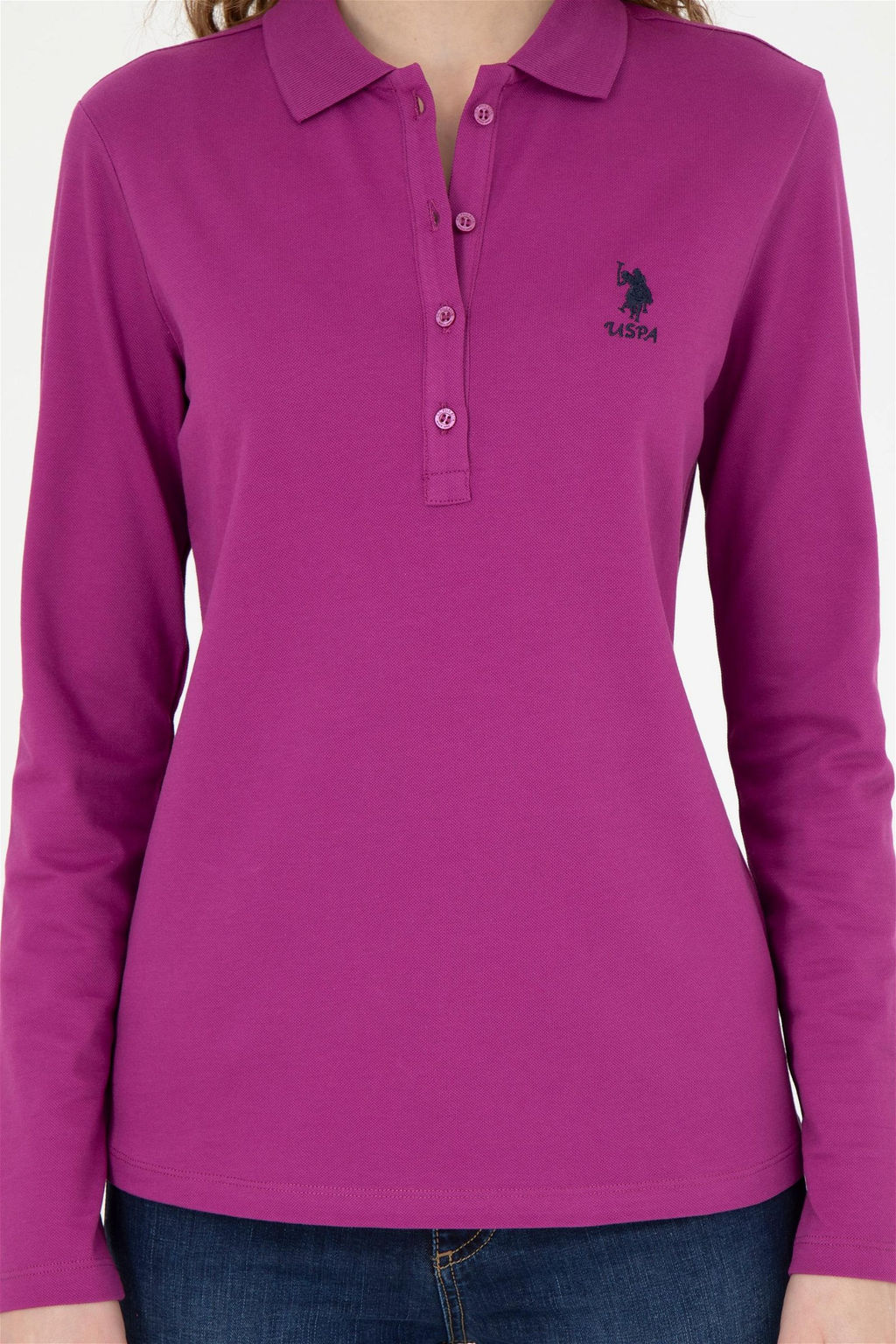 Женский фиолетовый базовый свитшот - U.s. polo assn фото 6