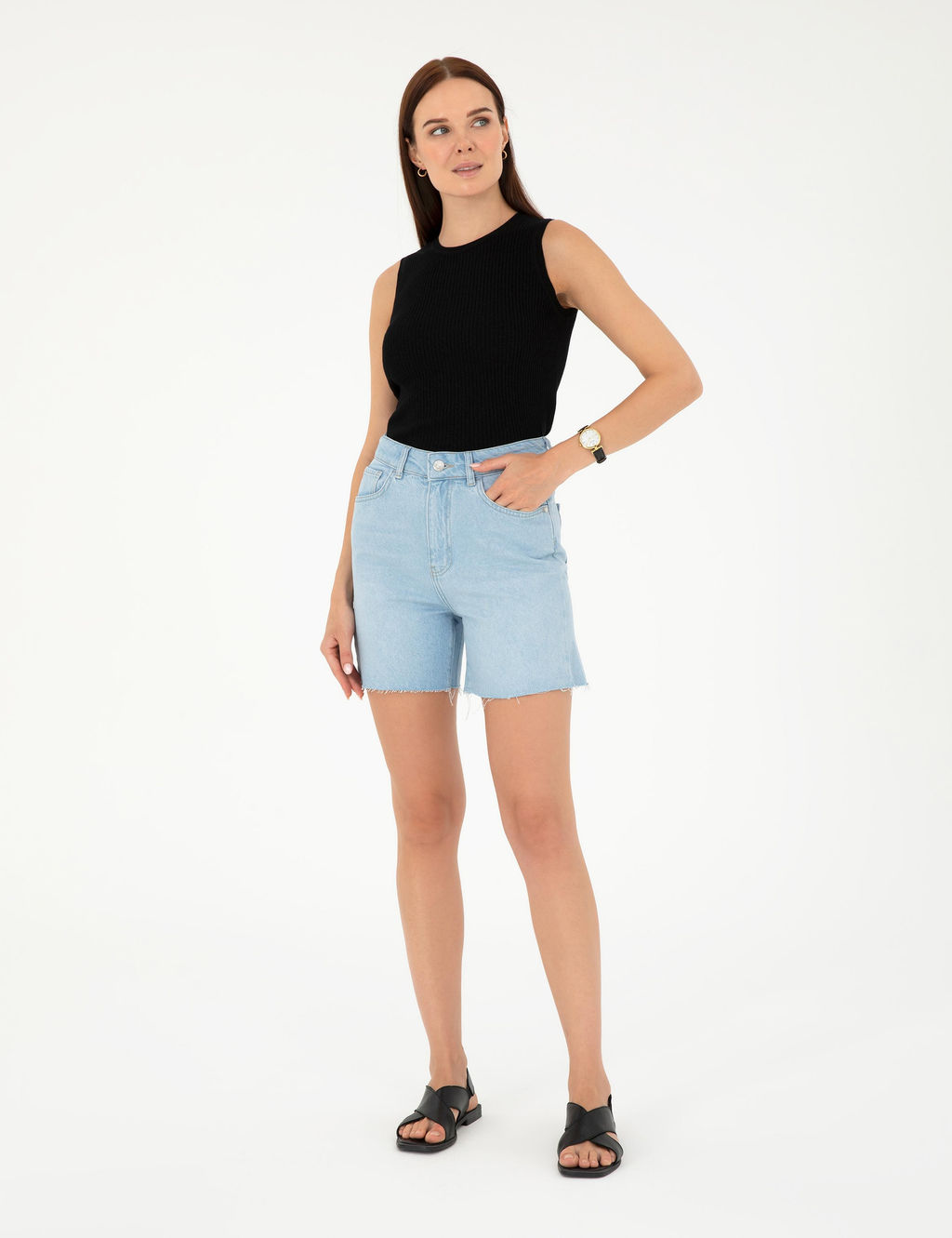 A__k Mavi Jean Bermuda _ort