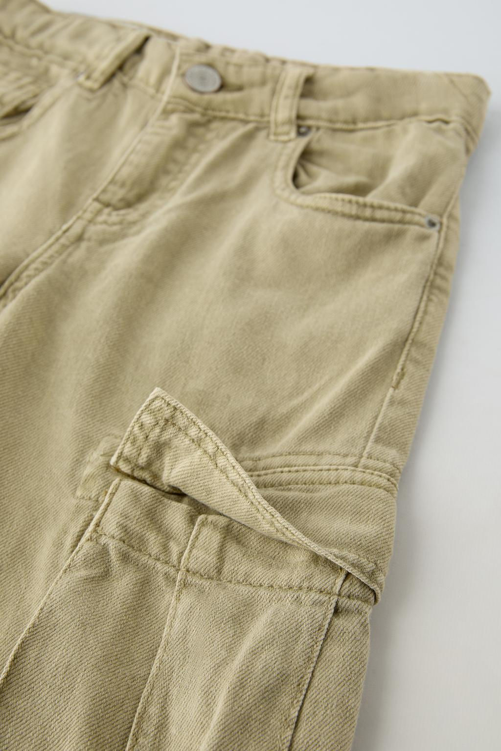 COK CEPLI FITILLI KUMAS KARGO PANTOLON - Zara фото 4