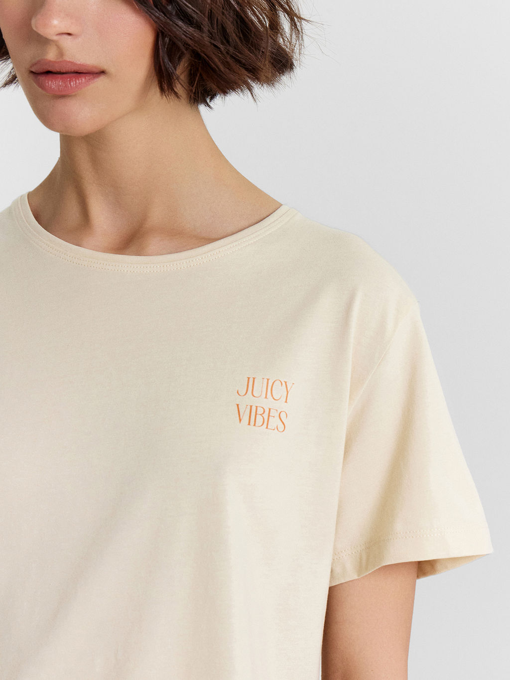 Футболка женская желтая с принтом и надписью tropical mood - Mark formelle фото 5