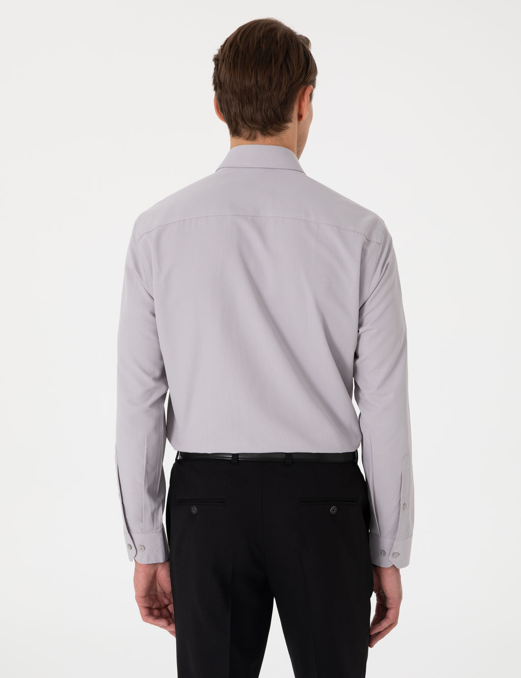 Gri Slim Fit Uzun Kollu Arm_rl_ G_mlek
