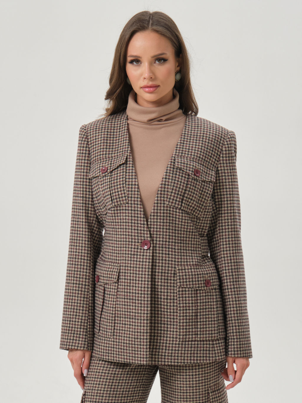 Жакет в мелкую клетку - Marchello marchellini фото 4