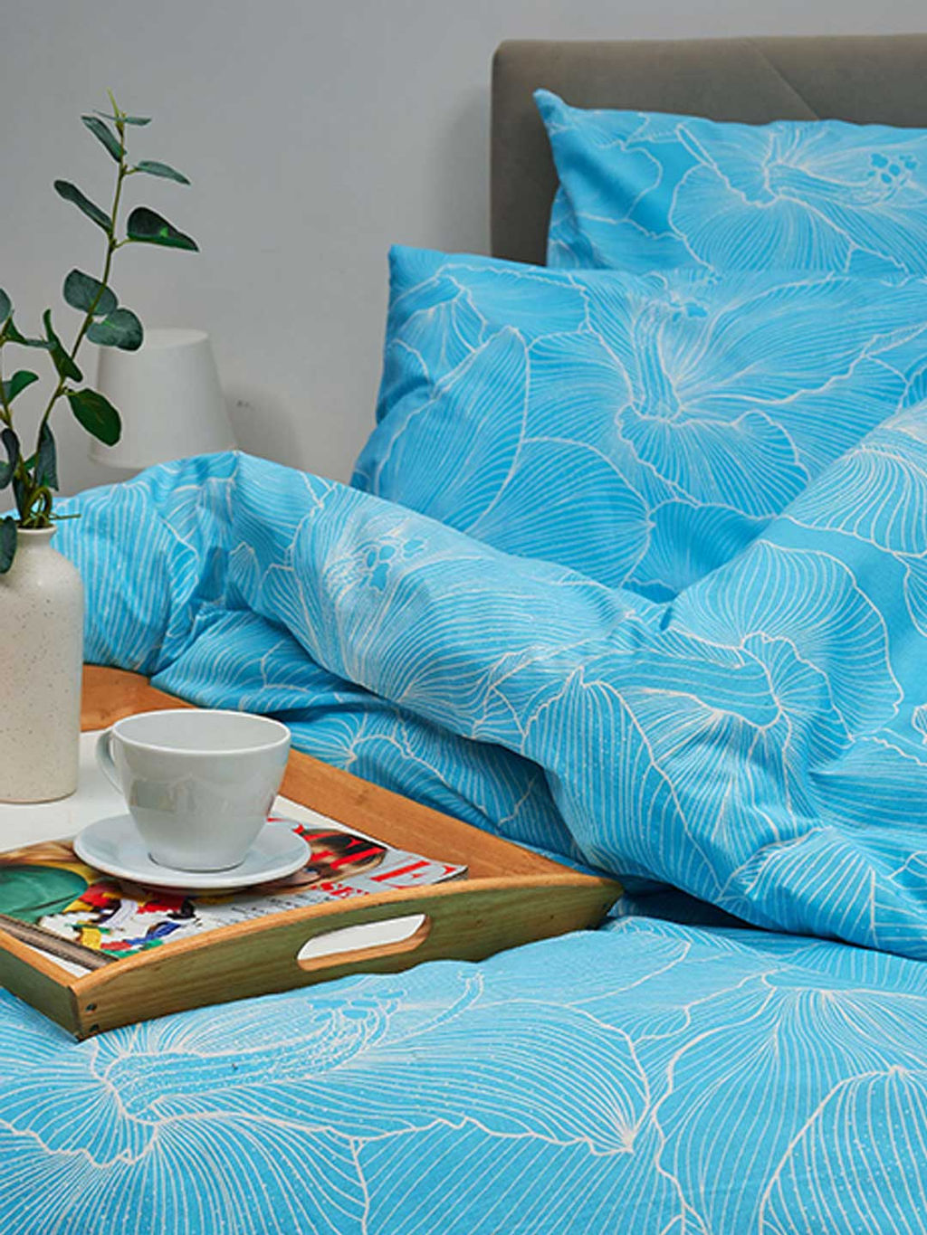 Пододеяльник поплин - Вернисаж, цвет голубой - Гармония уюта фото 5