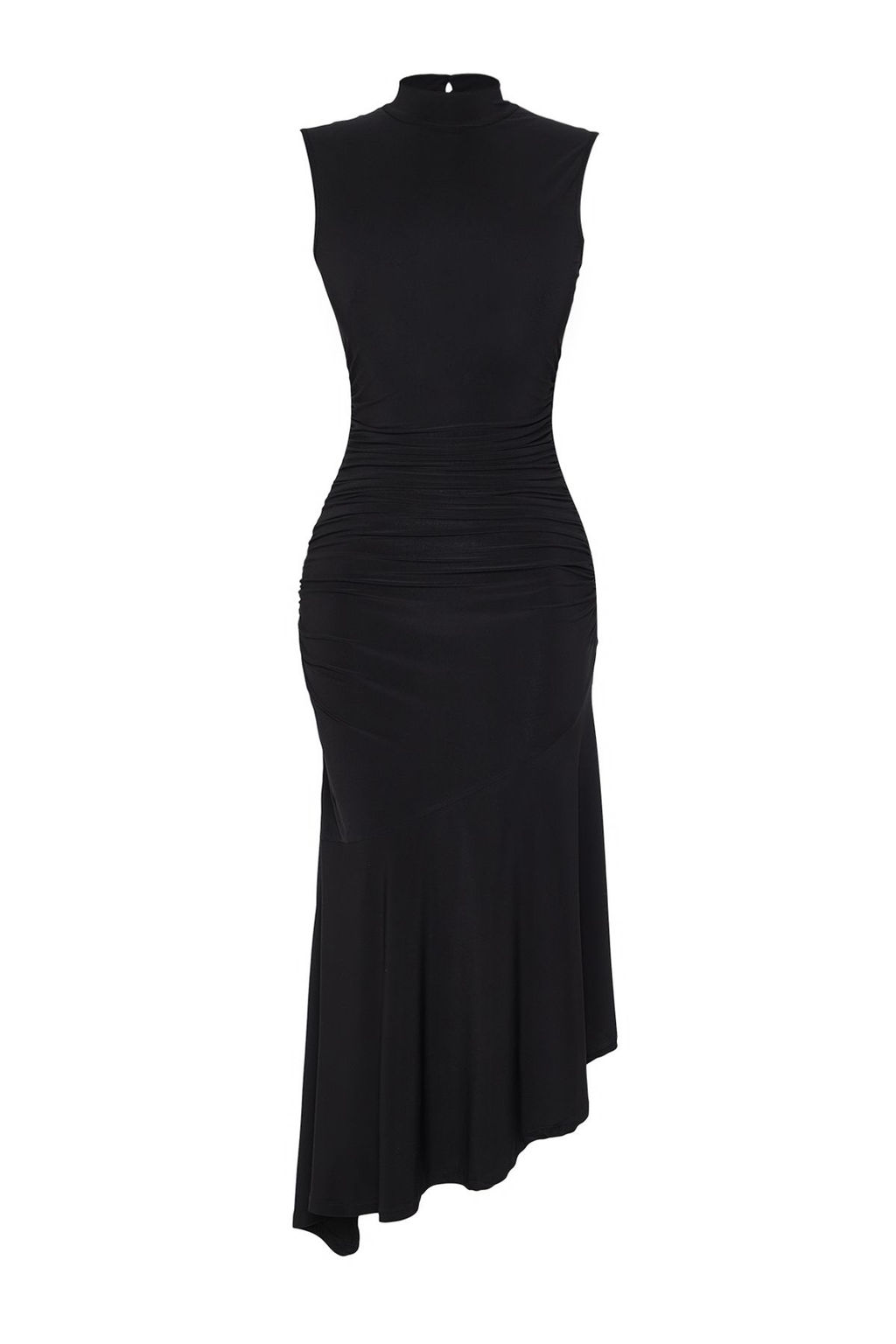 Siyah Etek Ucu F?rf?r Detayl? Orme S?k Abiye Gece Mezuniyet Elbisesi TPRSS25EL00005