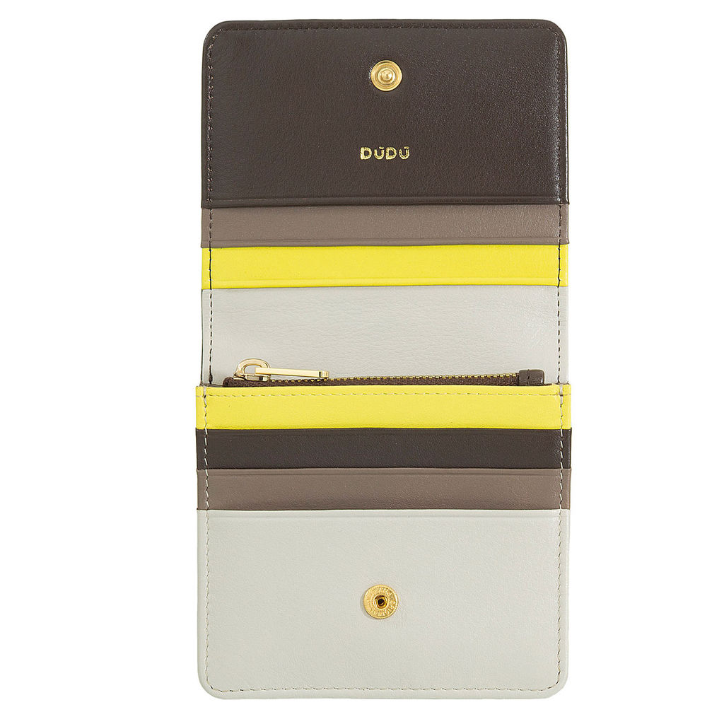 Итальянский кожаный кошелек DuDu серии Flores | кофейно-коричневый - Dudubags фото 3