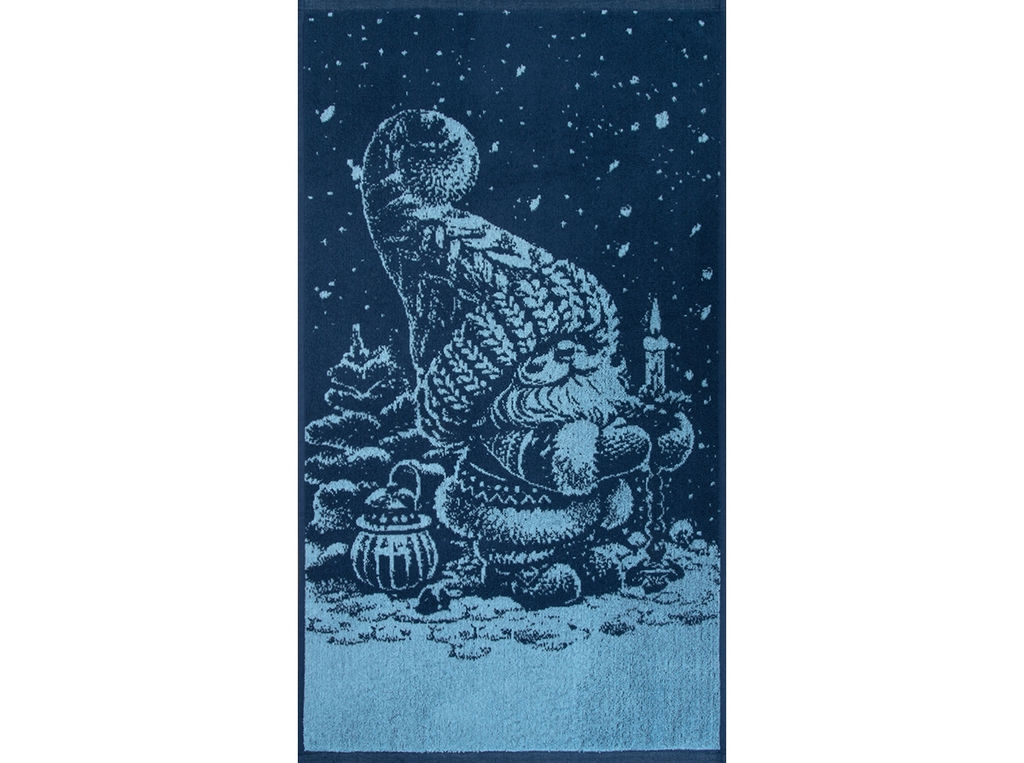 Полотенце махровое 6с103.412ж1 Рождественской ночью (джинс) 50х90см