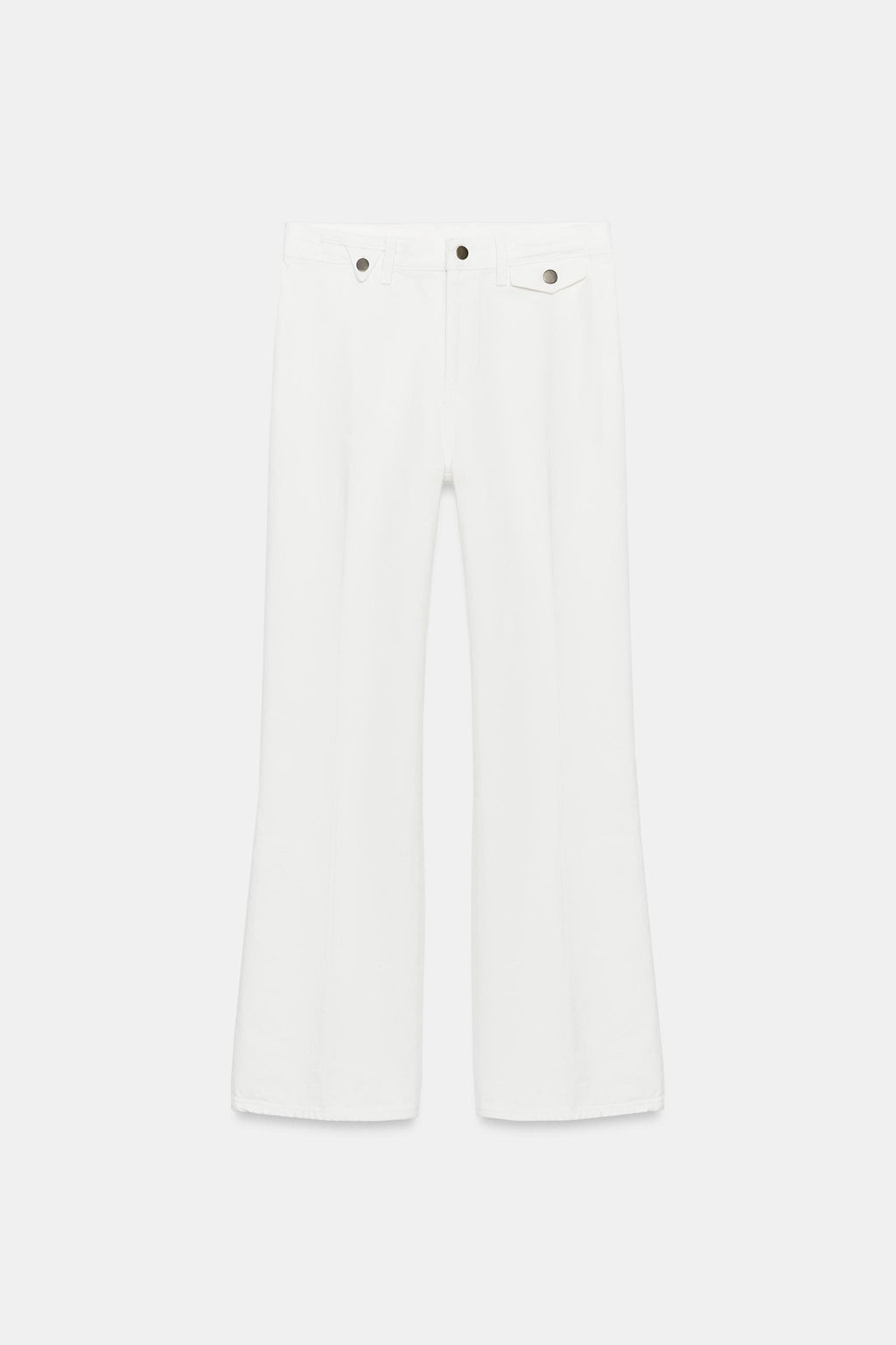 JEANS ZW COLLECTION FLARE TIRO ALTO / Blanco - Zara фото 6