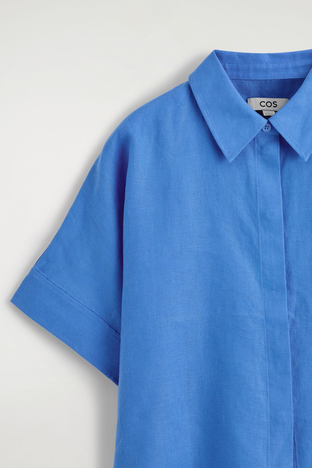 CAMISA DE LINO OVERSIZE DE MANGA CORTA - H&m фото 3