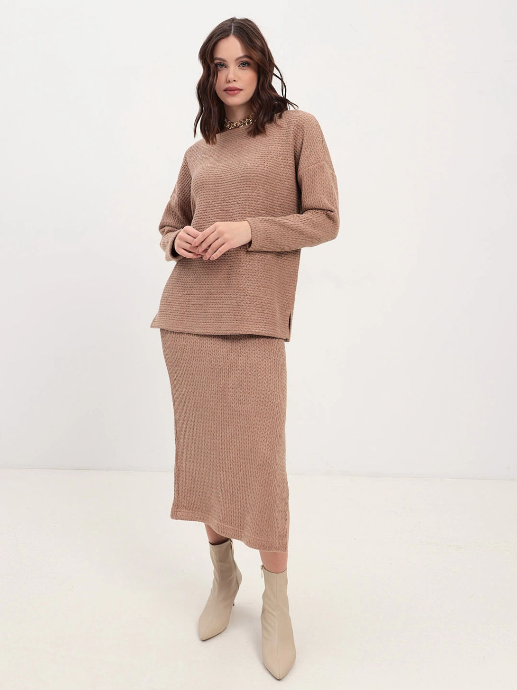Джемпер женский KATHARINA KROSS KK-JP-0020Kn-коричневый  фото 2