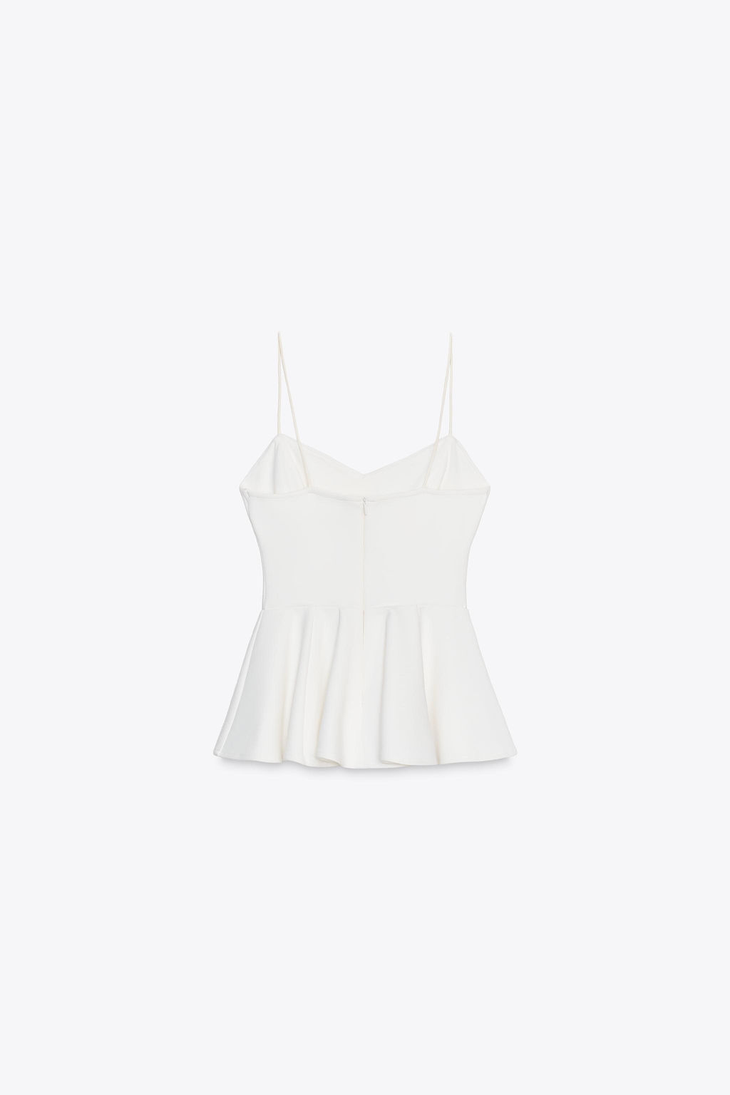 INTERLOCK PEPLUM STRAPPY TOP - Zara фото 6
