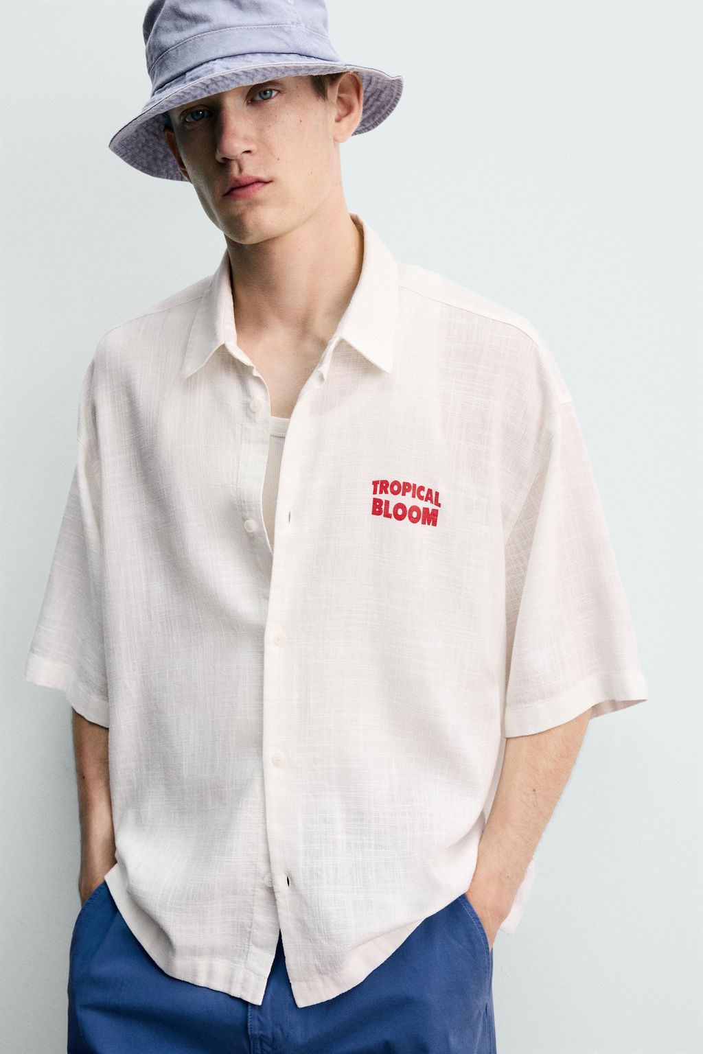CAMISA RELAXED FIT ESTAMPADO FRUTAS / Blanco - Zara фото 6