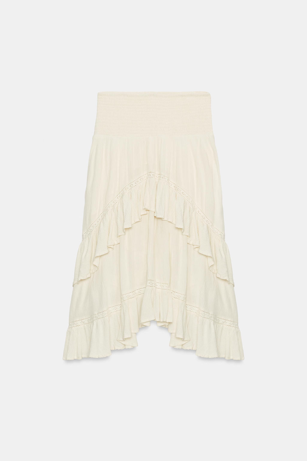 FALDA MIDI VOLANTES / Beige - Zara фото 5