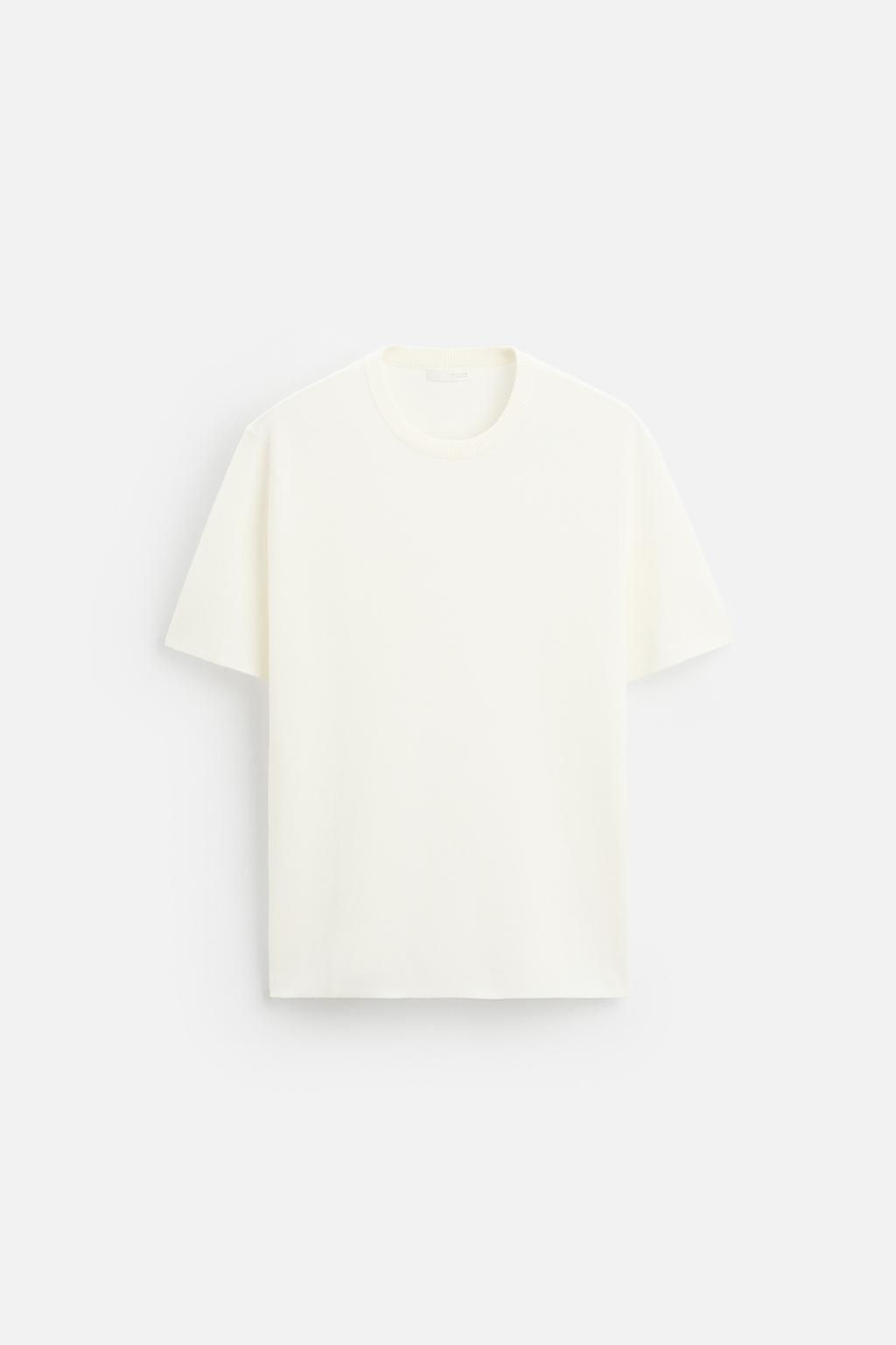 RELAXED FIT KNIT T-SHIRT - Zara фото 14