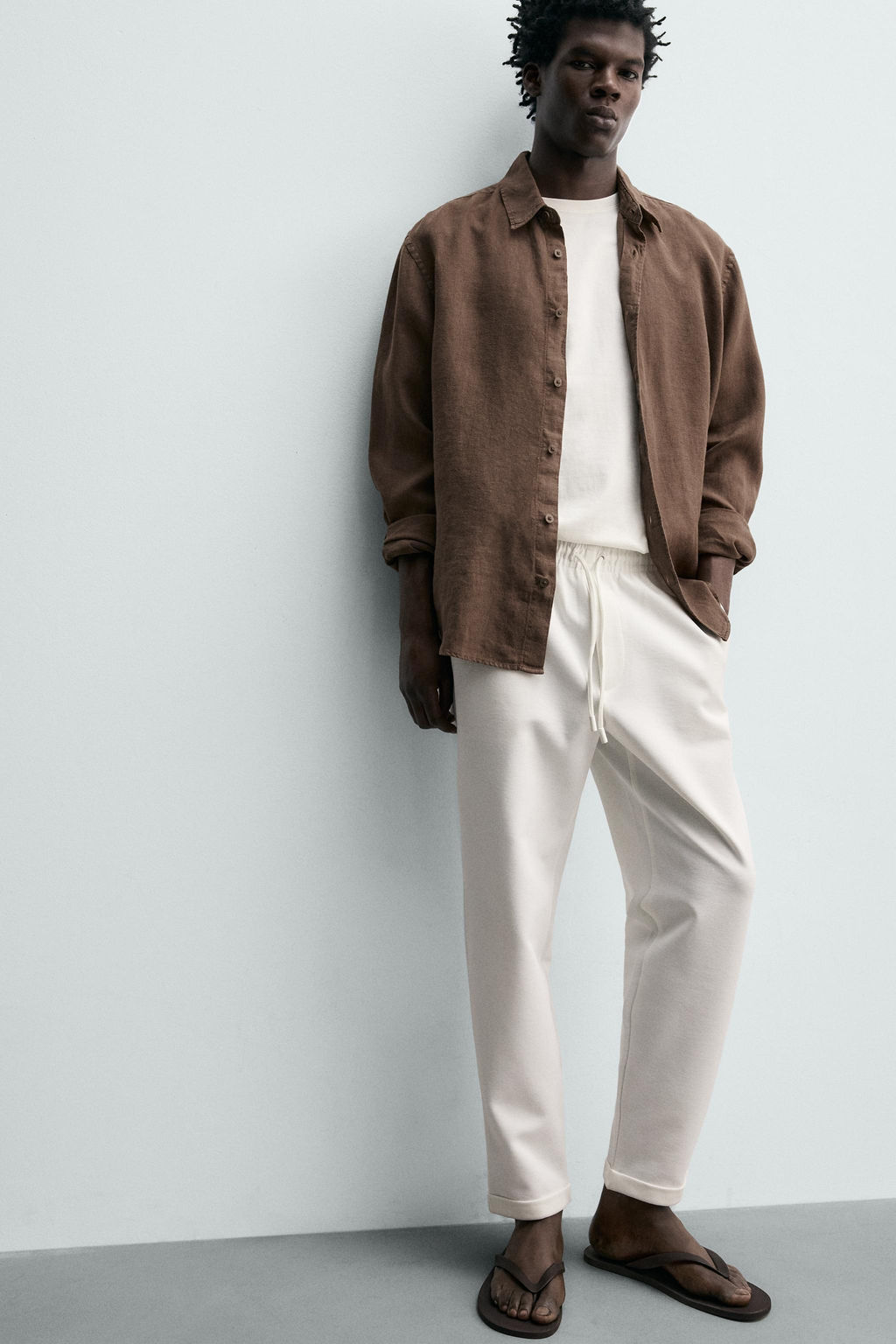 PANTAL?N CINTURA JOGGER EASY CARE / Blanco roto - Zara фото 6