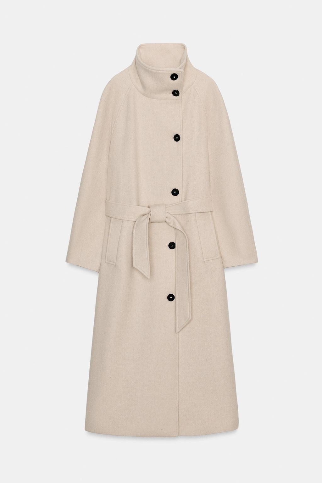LONG COAT WITH WOOL AND HIGH NECK - Zara фото 12