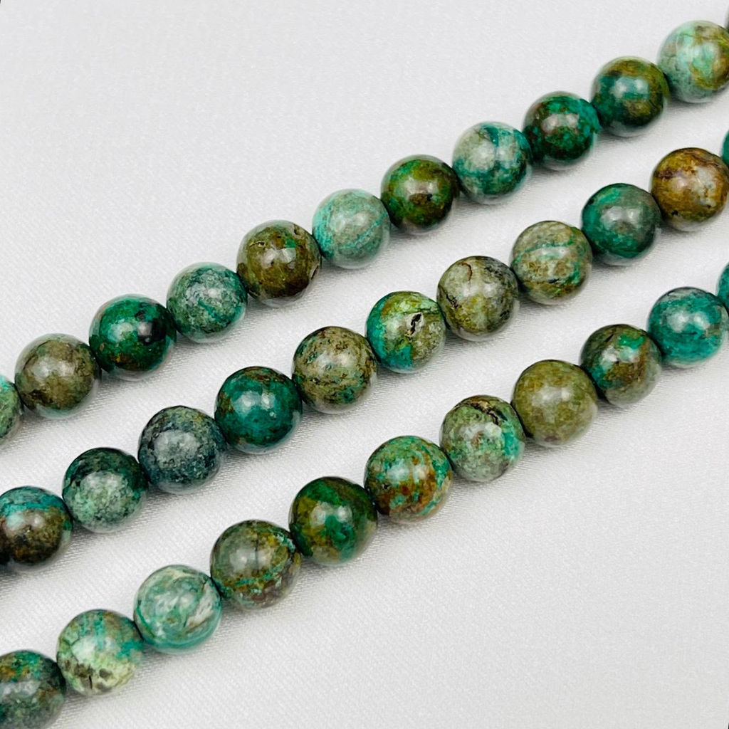 Бусины для украшений из Хризоколлы (60 бусин)