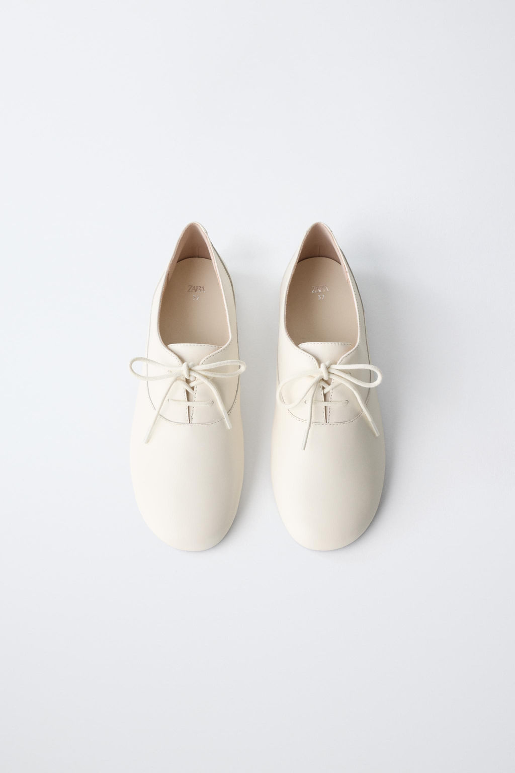 BLUCHER CORDONES PIEL / Blanco - Zara фото 4