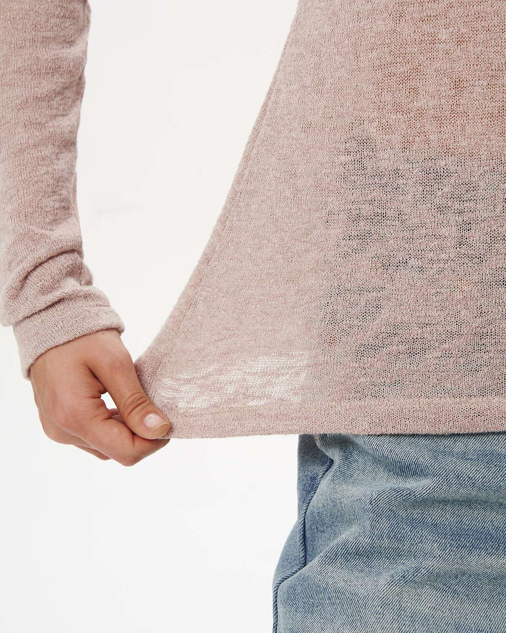 Полупрозрачный лонгслив из мягкого трикотажа-паутинка - Sahar art lab фото 4