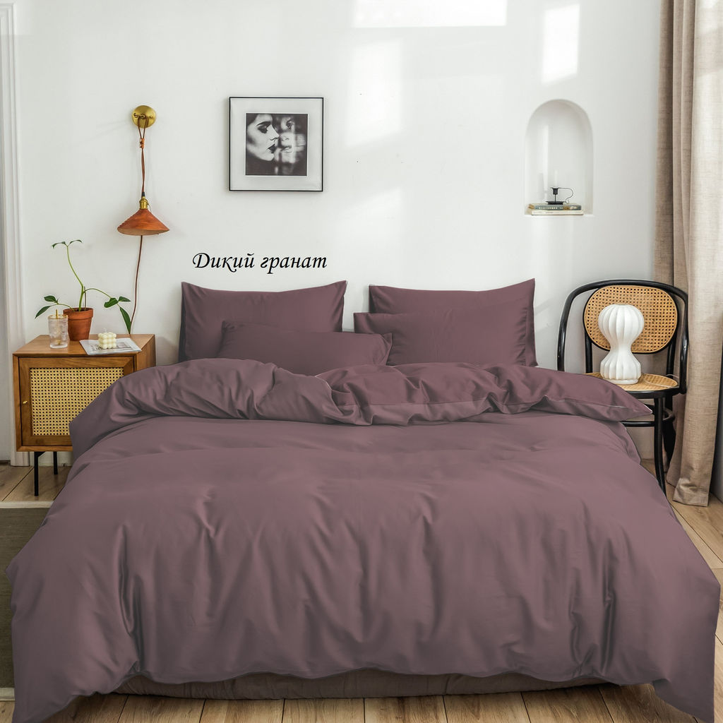 Комплект постельного белья Дикий гранат, САТИН ПРЕМИУМ семейный
