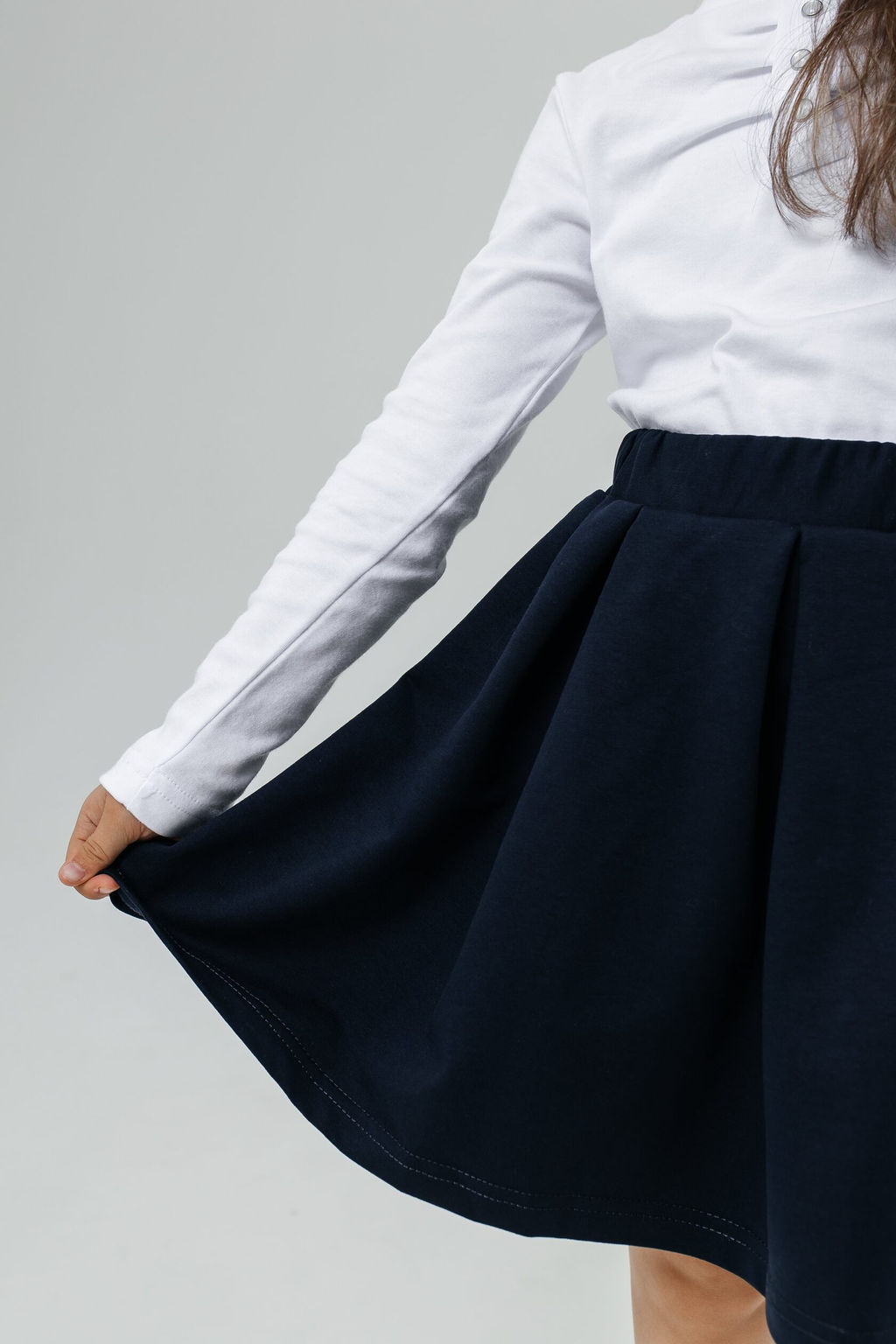 Юбка Татьяна, цвет т.Синий, х/б 74% пэ 20% лайкра 6% - 5+ фото 3