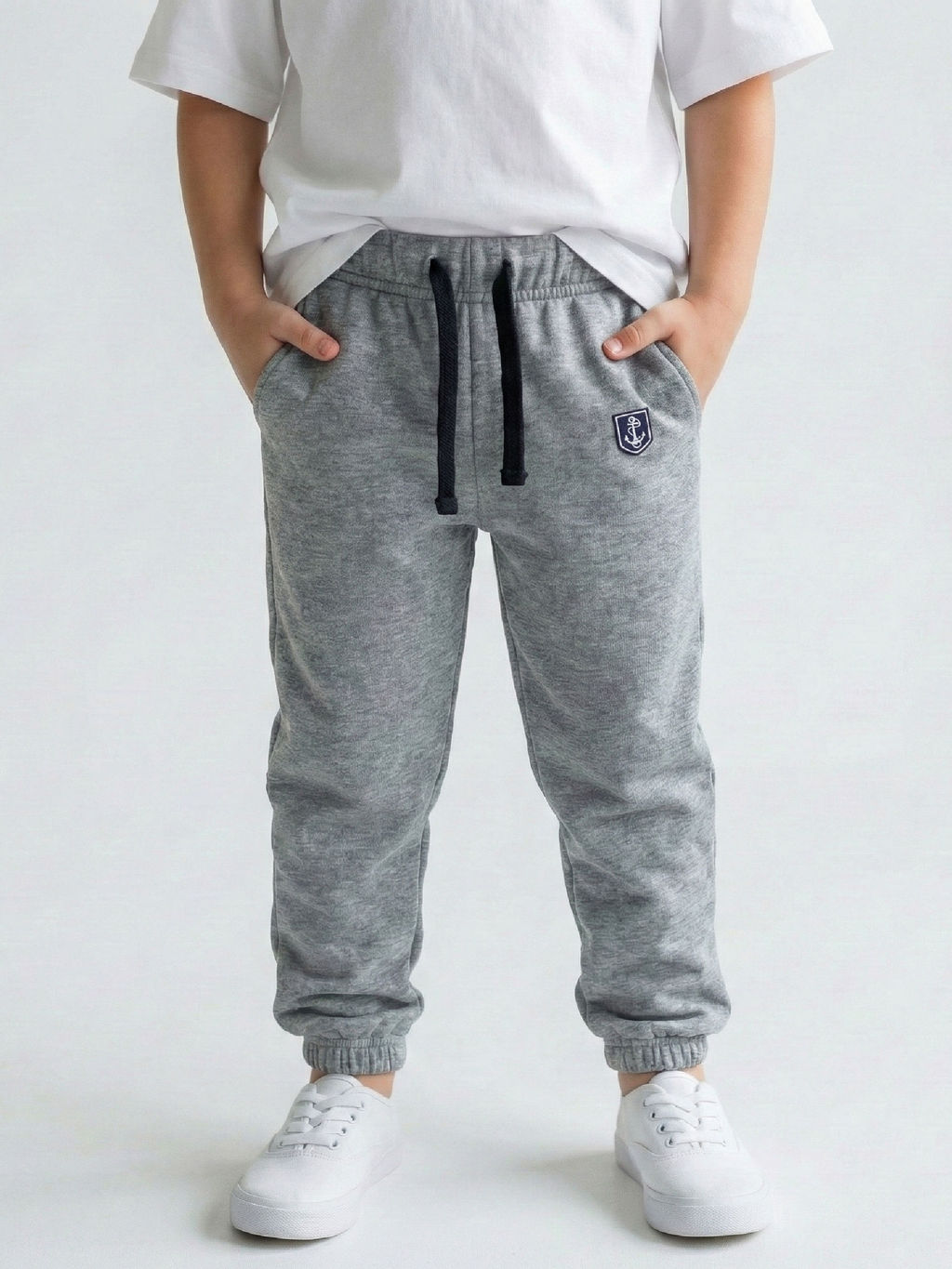 Брюки для мальчика 22-0519 темно-серый меланж