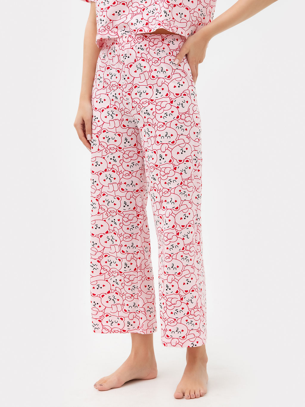 Комплект женский (футболка, бриджи) розовый с медведями - Mark formelle фото 5