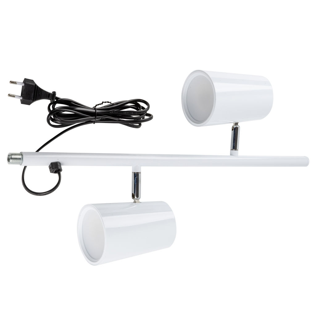 ULM-T600 2х6W/4500K/DIM WHITE Торшер напольный светодиодный, 2х6W. Сенсорный выключатель. Диммер. Белый. ТМ Uniel