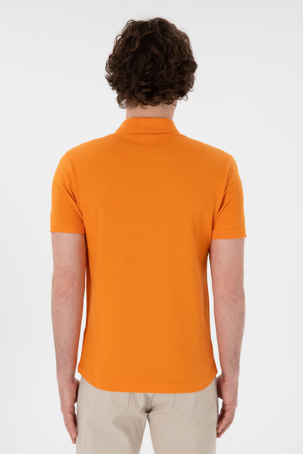 Erkek Slim Fit Polo Yaka Turuncu Basic Ti__rt Sepette S_rpriz _ndirim - U.s. polo assn фото 6
