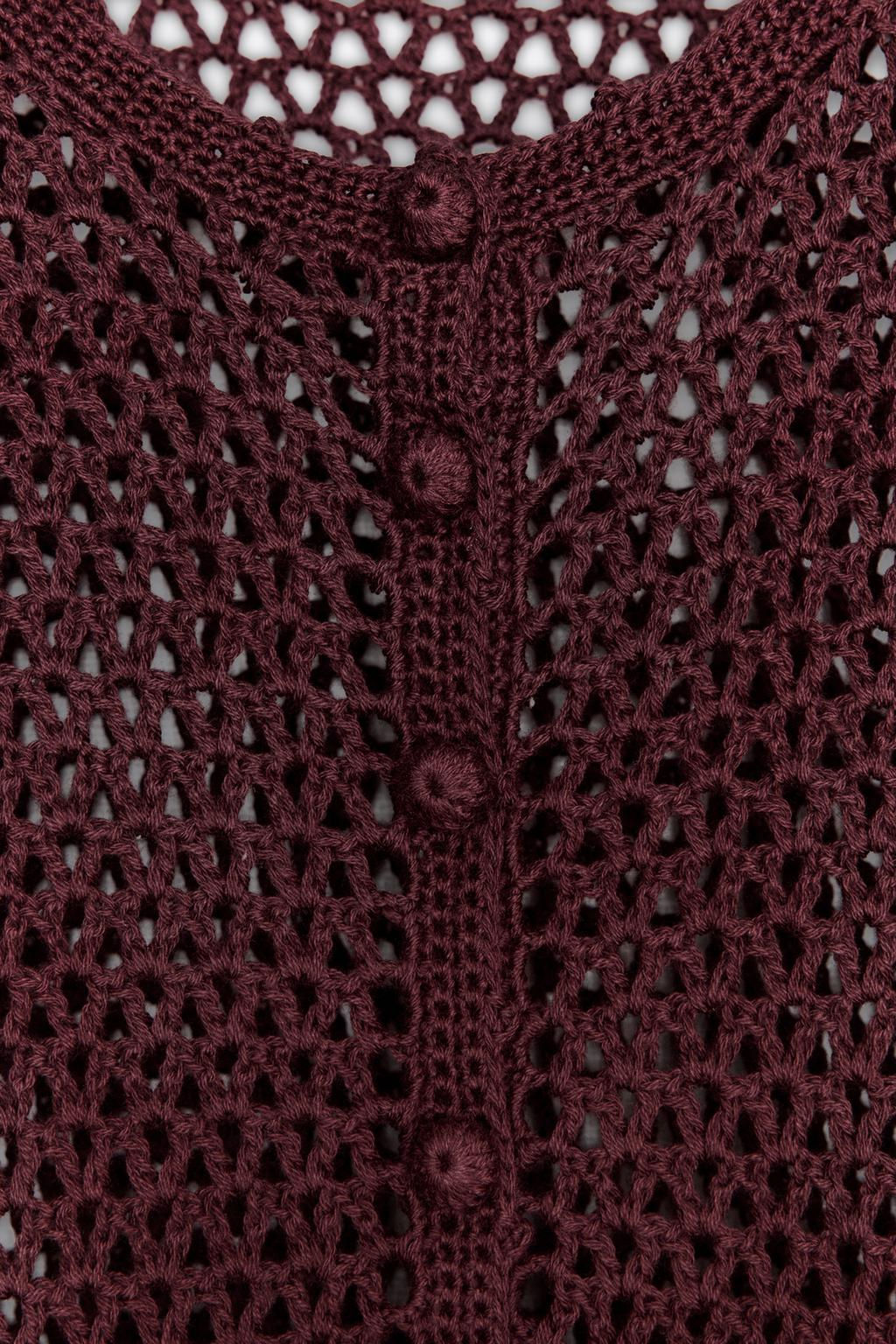 CROCHET KNIT MINI DRESS - Zara фото 10