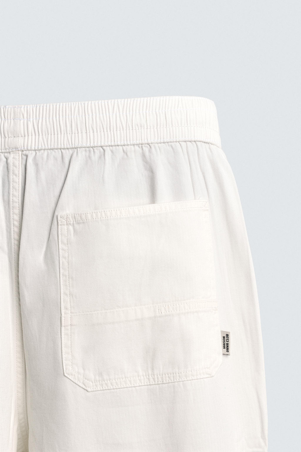 PANTAL?N RELAXED FIT ESPIGA / Blanco