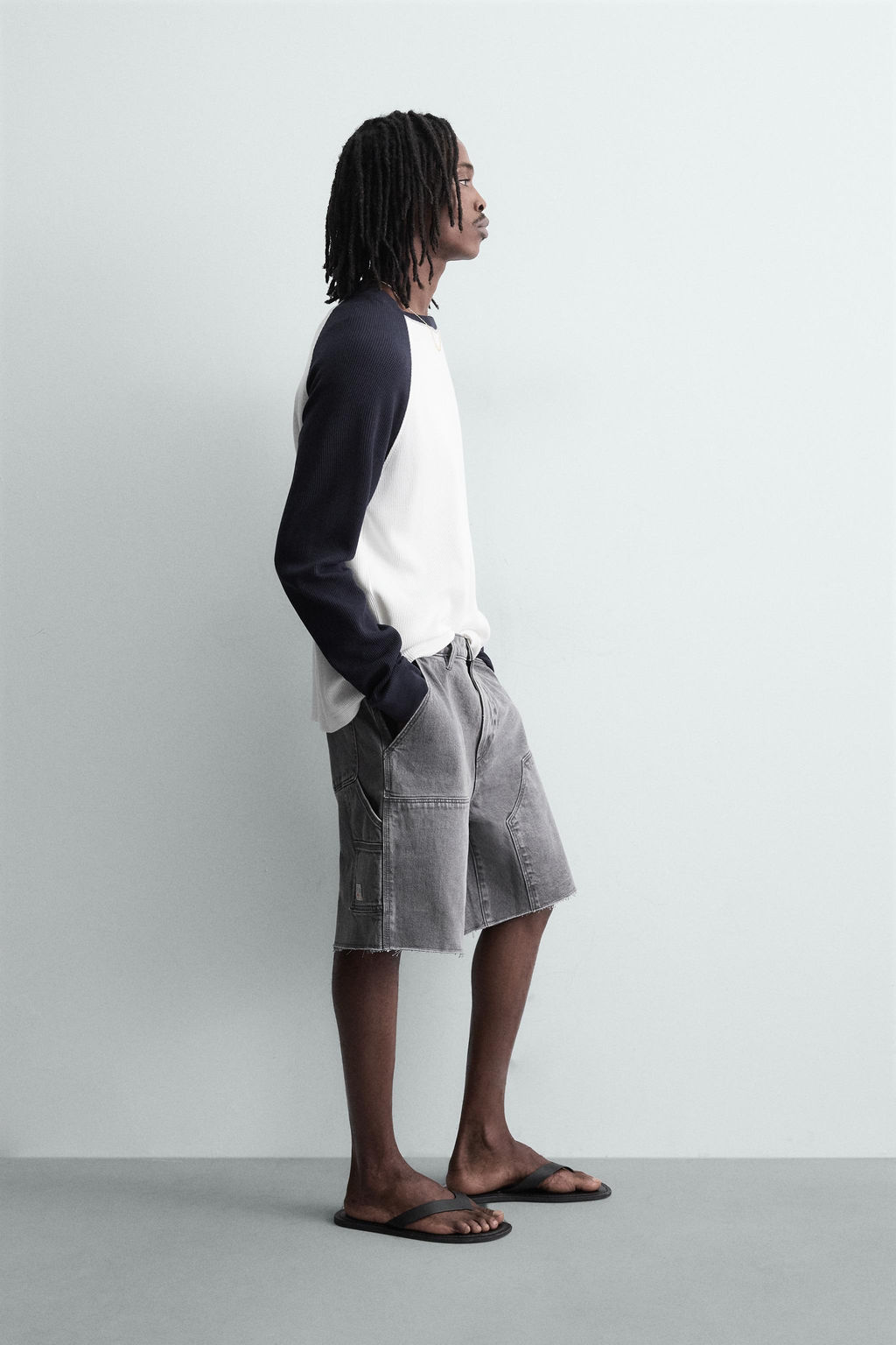 BERMUDA BOLSILLO CARPINTERO / Gris oscuro - Zara фото 4