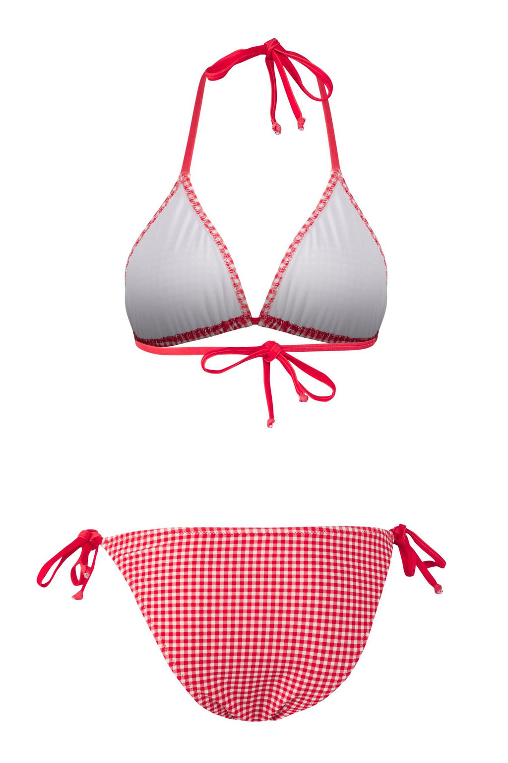 TRENDYOLMILLA Ekose Desenli Ucgen Normal Bel Bikini Tak?m? TBESS25BT00183  фото 16