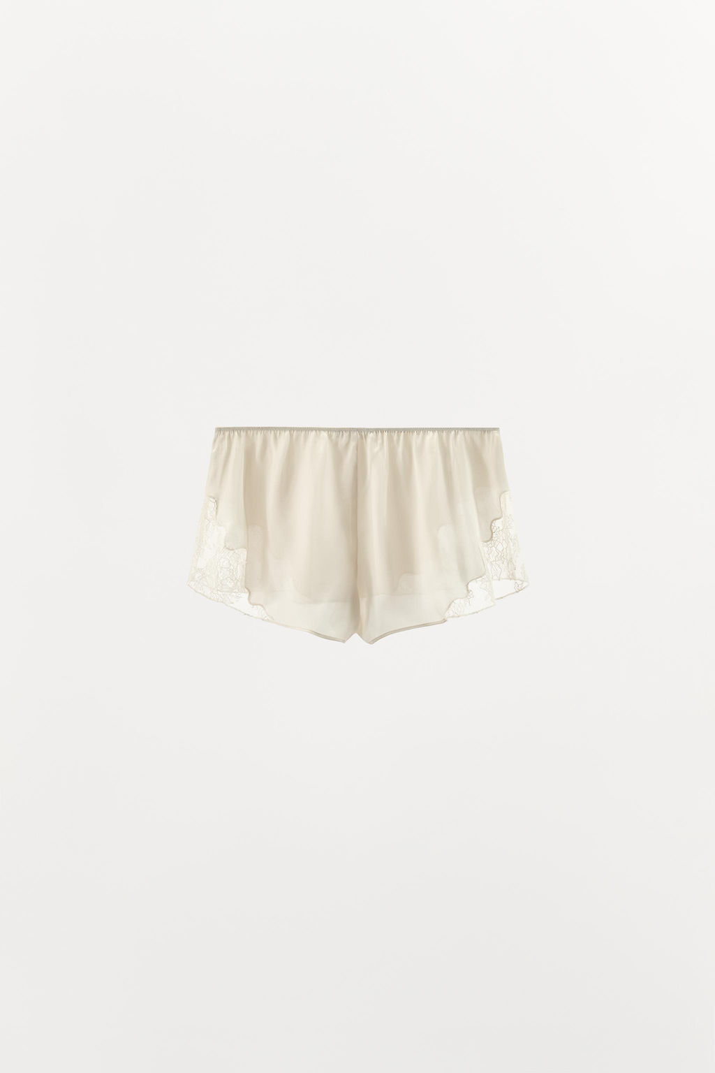 SATIN LACE TRIM SHORTS - Zara фото 4