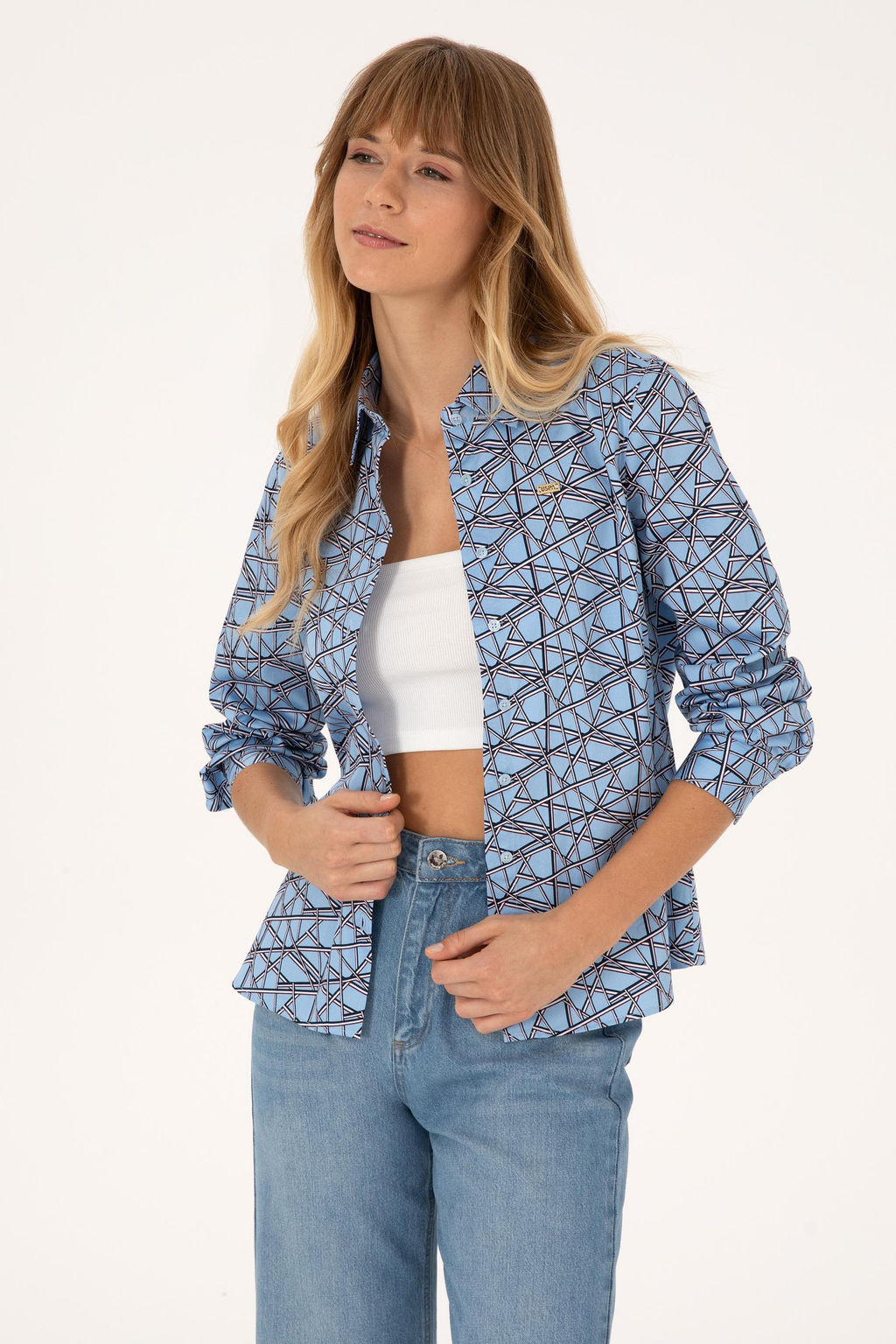 Kad_n A__k Mavi Uzun Kollu G_mlek - U.s. polo assn фото 4