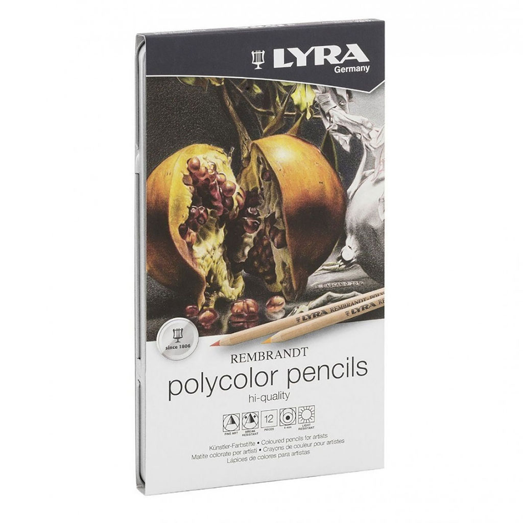 LYRA Набор цветных карандашей Rembrandt Polycolor заточенный 12 цв. L2001120