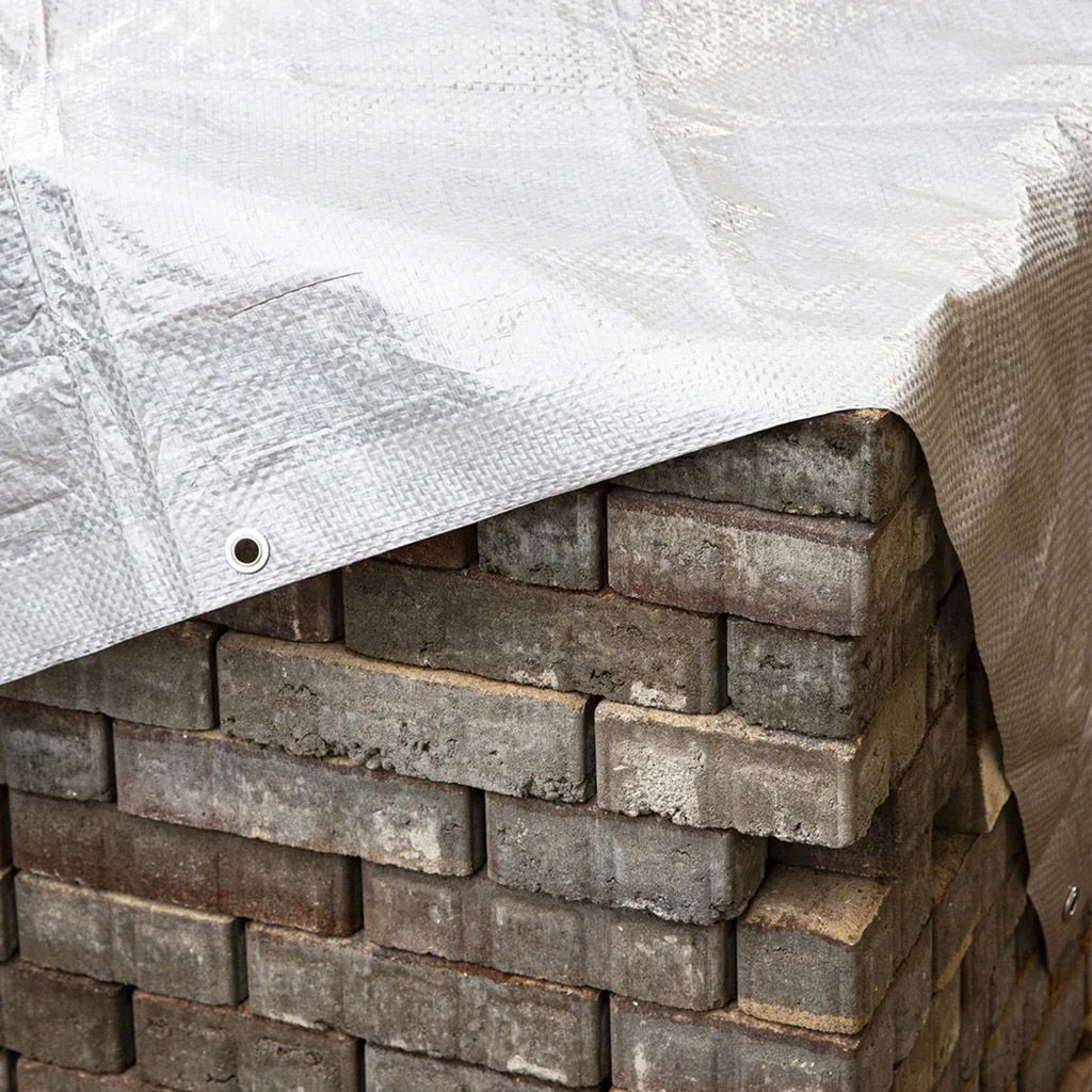 Тент 3х4м из полипропилена 60г/м2, водонепроницаемый, на люверсах, серый (Россия) - Домашняя мода фото 4