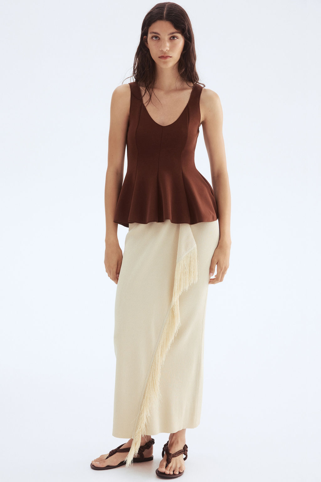 Top interlock con peplum - H&m фото 4