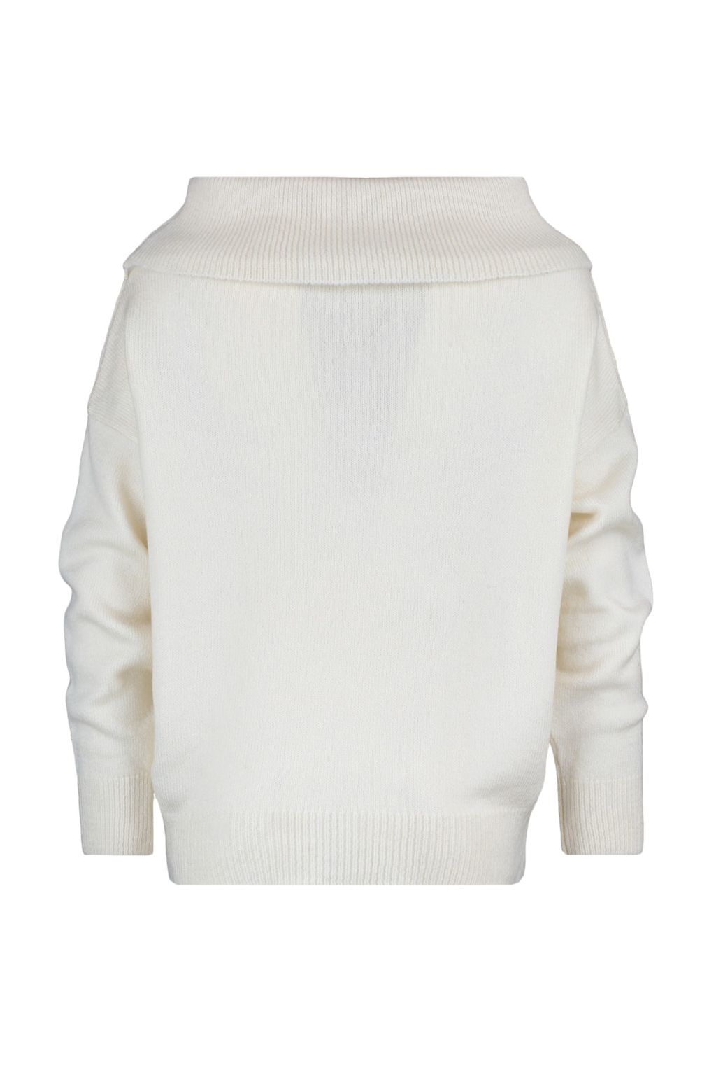 Ekru Yumusak Dokulu Carmen Yaka Triko Kazak TWOAW20KZ1519 - Trendyolmilla фото 6