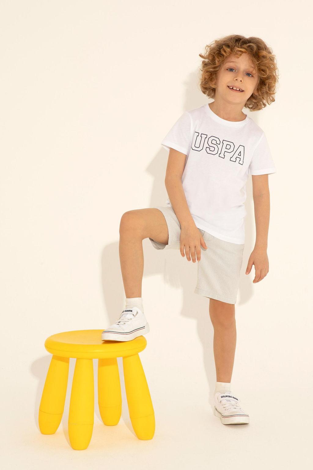 Футболка U.S. Polo Assn базовая белая из хлопка  фото 10