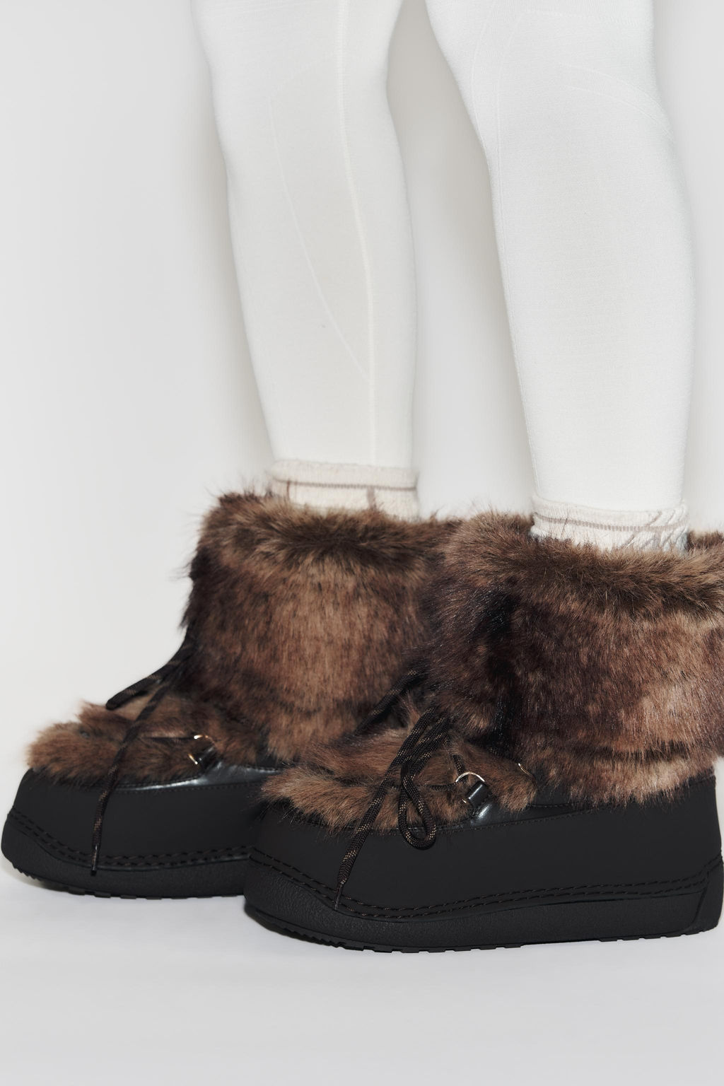 COMBINED FAUX FUR ANKLE BOOTS SKI COLLECTION - Zara фото 18