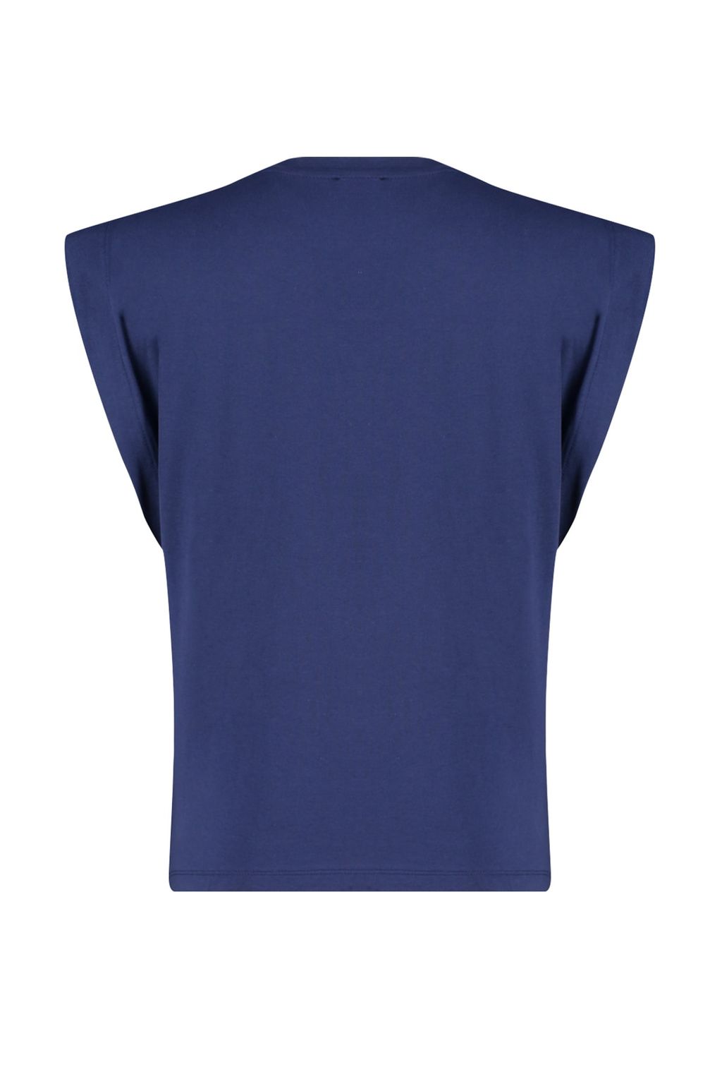 TRENDYOLMILLA Lacivert %100 Pamuk Dugme Detayl? Vatka Gorunumlu Basic Bisiklet Yaka Orme T-Shirt TWOSS23TS00016  фото 8