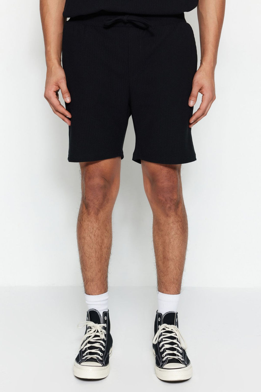 TRENDYOL MAN Basic Fume Regular/Normal Kesim Orta Boy Bagc?kl? Dokulu K?r?smaz Ottoman Sort TMNSS23SR00039 - Trendyolmilla фото 27